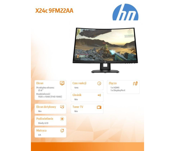 HP X24c Curved - 601746 - zdjęcie 4
